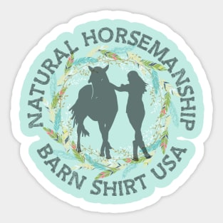 Natural Horsemanship Feathers - Barn Shirt USA Sticker